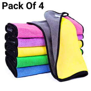 Microfiber Cloth Towel for Car Cleaning and Detailing, Double Sided ( Pack of 5 )