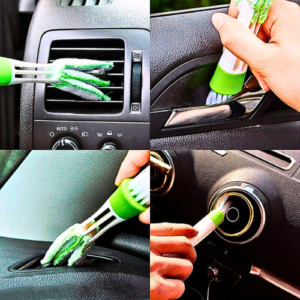 Dual-Sided AC Vent Brush for your Car Dust Removal, Soft Bristles, Flexible, Easy-to-Use